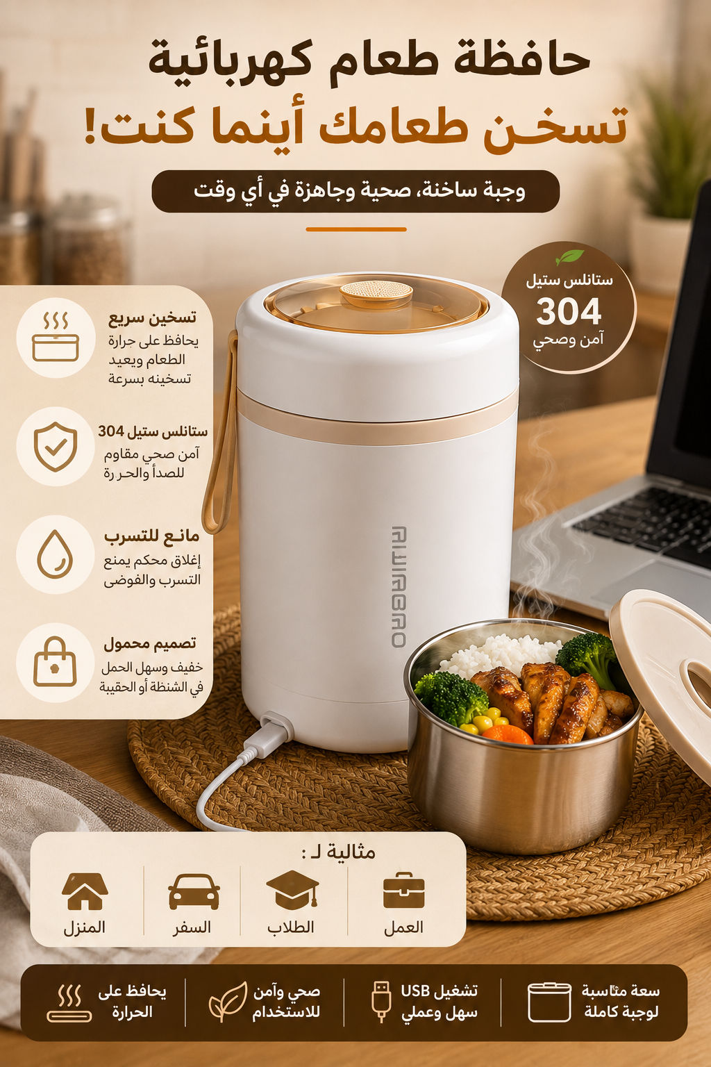 حافظة مسخنة للطعام