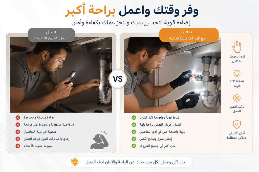 نصفية الاصابع LED قفازات الاضاءة