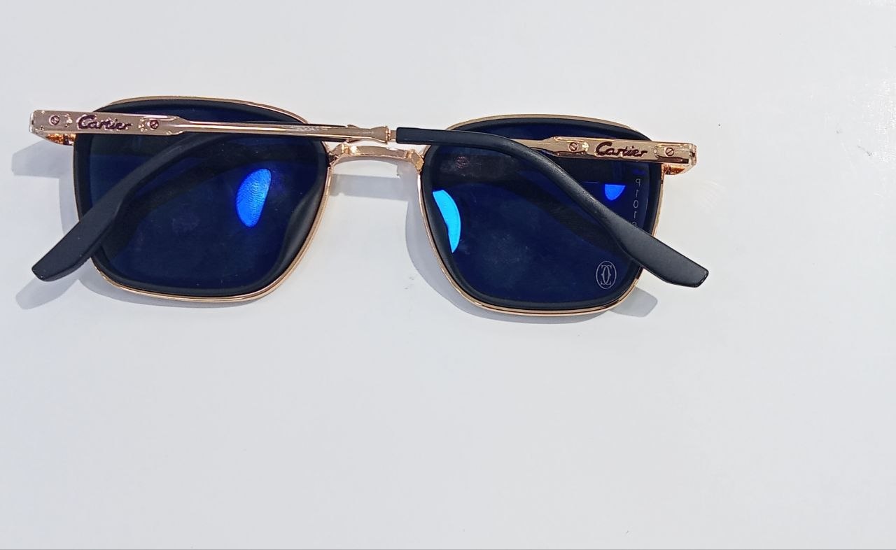 نظارات Cartier 4 Saisons الفرنسية الأصلية بإطار حديدي وعدسات كريستال متينة مضادة لأشعة الشمس و الزرقاء و البنفسجية
