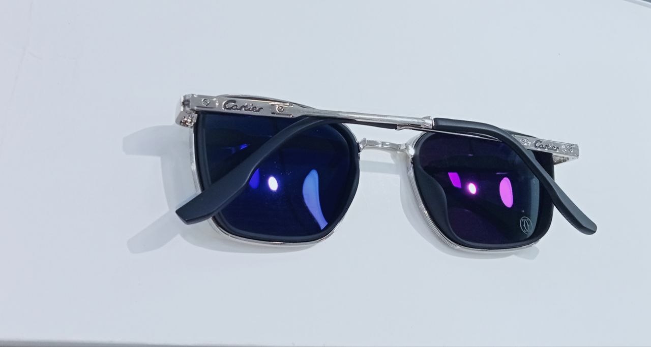 نظارات Cartier 4 Saisons الفرنسية الأصلية بإطار حديدي وعدسات كريستال متينة مضادة لأشعة الشمس و الزرقاء و البنفسجية